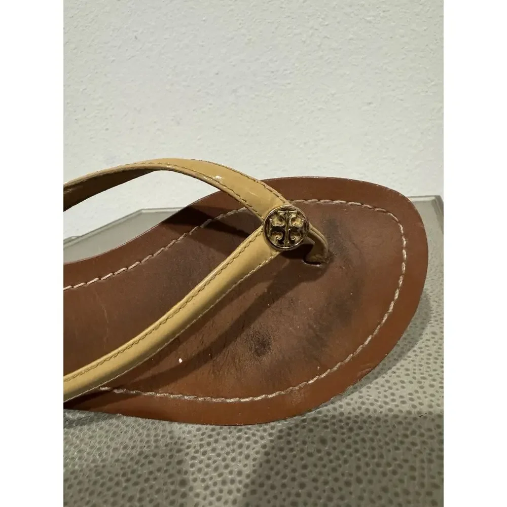 Tory Burch Terra Sandals Light Honey Color Leather Women Size 7.5 M